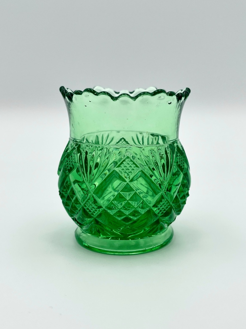 Antique 1896 McKee & Bros. Green "Champion" Toothpick Holder